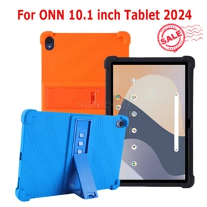 Soft Silicone Case Cover for ONN 10.1 Tablet 2024 100135925 w/Stand Shockproof - Picture 1 of 26