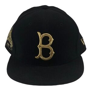 New Era 59Fifty MLB Brooklyn Dodgers Wool Cashmere Fitted Cap Hat - Black / 7