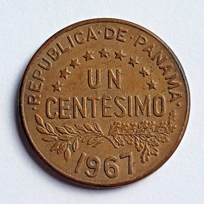1967 Panama 1 Centesimo, KM# 22 - Image 1 of 2