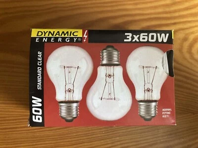 3 x Glühbirne 60W E27 klar Glühlampe 60 Watt Glühbirnen warmweiß dimmbar - Bild 1 von 3
