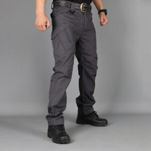 Tactical Combat Pant Mens Work Cargo Pants In/Outdoor Hiking Waterproof Trousers