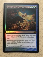 Fable Of Wolf And Owl ~ 1x ~ NM *FOIL* Mtg Magic The Gathering