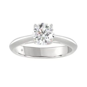 1 ct Lab Grown Round Diamond Solitaire IGI Certified Engagement Ring 14k Gold - Picture 1 of 7