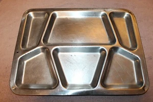 Original Vietnam War Era U.S. Navy Marked Stainless Steel Mess Tray - Picture 1 of 5