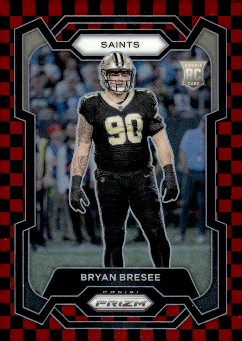 BRYAN BRESEE RC SSP 2023 Panini Prizm Prizms Black and Red Checker #372 ID:91217