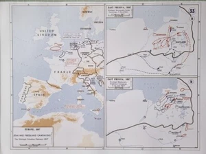 MODERN WEST POINT MAP NAPOLEONIC WARS JENA & FRIEDLAND CAMPAIGNS EAST PRUSSIA - Picture 1 of 2