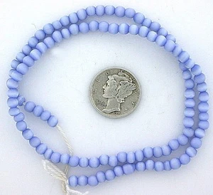 2 Strand 4mm Round Light Blue Round Fiber Optic Bead CLOSEOUT CLEARANCE fobsc14 - Picture 1 of 1