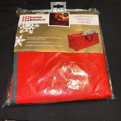 NEW HOME ACCENTS HOLIDAY CHRISTMAS TREE REMOVAL BAG LARGE SIZE FITS MOST Red - Image 1 of 4