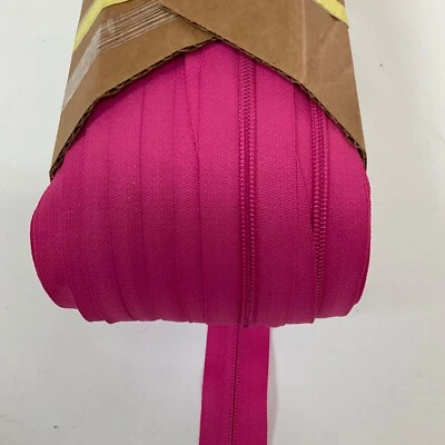 10 Yards (30 feet)  Pink YKK Zipper coil chain # 5 3/4" 312 - Image 1 of 2