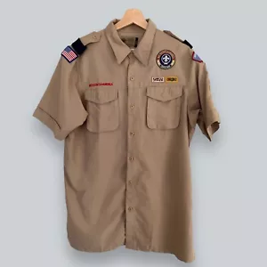 BOY SCOUTS Of America VENTED Uniform Shirt BSA Scout Medium Indian Nations - Picture 1 of 7