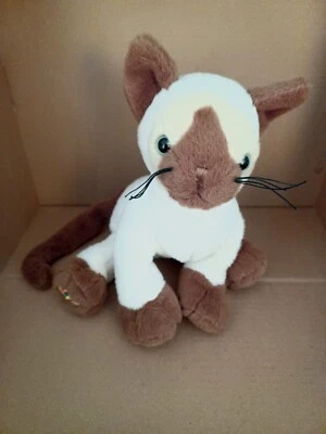 Ganz Webkinz Siamese Cat (Brown and Cream) 8" No Code - Image 1 of 3