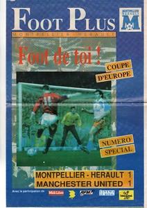 VINTAGE FOOTBALL PROGRAMME MONTPELLIER v MANCHESTER UNITED 19th MARCH 1991 - Picture 1 of 2