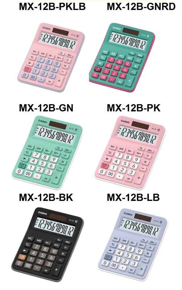CASIO 12 digit MX-12B Mini Desk Type calculator Solar Battery - Image 1 of 1