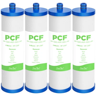 4 Pack 5 Stage Water Filter Replacement For SimPure V7 Water Filtration System - Image 1 of 4