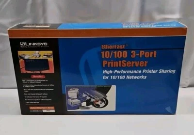 Linksys EPSX3 Etherfast 10/100 3-port Print Server Missing CD Rom Disc - Image 1 of 3
