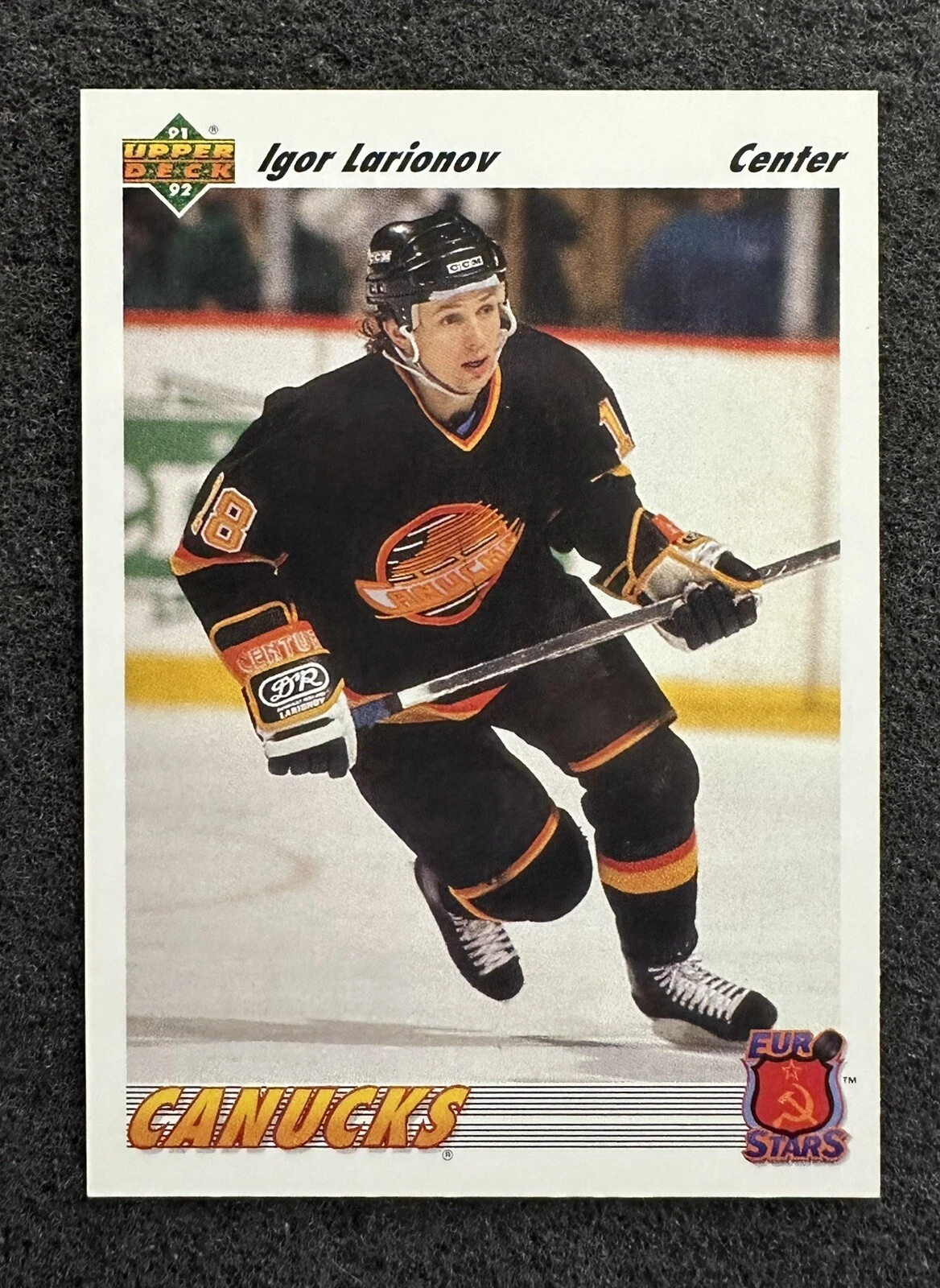 1991-92 Upper Deck Hockey Euro-Stars #E18 Igor Larionov MINT