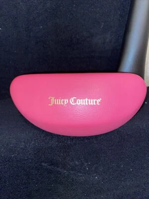 JUICY COUTURE “Estuche para Gafas” Cuero Rosa Negro Interior Sin Tela Usado en Excelente Condición Foto 1 de 4