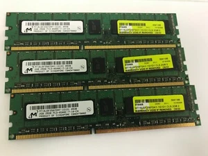 Set of 3 Matched Micron 2GB PC3 8500E 2Rx8 RAM - Picture 1 of 1