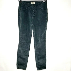 New Free People Sz 29 Morning Waves Corduroy Pantalones $88 Mujeres Botón Gris Fly  - Imagen 1 de 10
