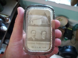 BEECHWOODS PRESBYTERIAN CHURCH REV GH HILL PASTOR PAPERWEIGHT PENNSYLVANIA 1900 - Picture 1 of 4