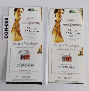 CONCERT TICKETS-ENTRADAS DE CONCIERTOS --- MARC ANTHONY (CON-098) - Imagen 1 de 1