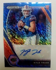 2021 Panini Prizm Draft Picks Kyle Trask FOTL Blue Shimmer Auto 3/13 Rookie RC 