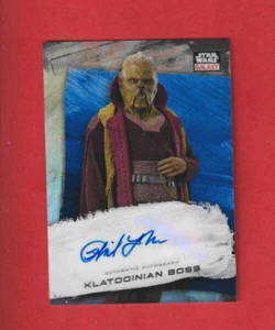 2022 Topps Star Wars Chrome Galaxy Blue Refractor Autographe Phil LaMarr 040/150 - Imagen 1 de 3
