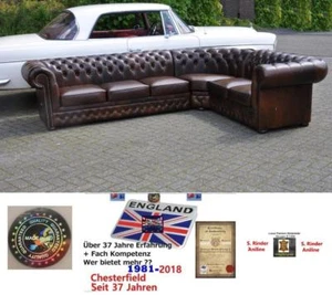 Chesterfield Luxus Leder Garnitur Ecke 240x290  Rochester Etna Brandy E1600 - Bild 1 von 12
