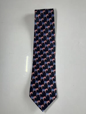 爱国领带民主党驴美国国旗选举政治丝绸领带  — 第 1/4 张图片