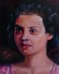 Oil Painting ANGEL OF MERCY by Puci 8x10" framed -light compassion spirit guide - Picture 1 of 3