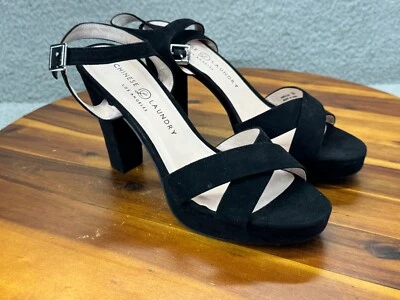 Chinese Laundry Women's High Heels Size 10 Dress Shoes Black Platform Sandals - Image 1 of 4