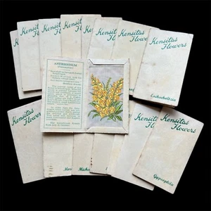 1934 Wix - Kensitas SILK FLOWERS Small 1st Series Printed Back- Pick your Card - Picture 1 of 41