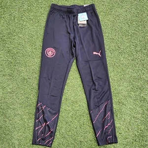 Puma Manchester City Training Pant Navy-Sunset Glow - Picture 1 of 7