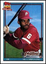 1991 Topps #618 Sil Campusano Baseball Philadelphia Phillies 