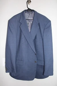 BLUE TODAY'S MAN 100% WOOL BRASS METAL BUTTON BLAZER JACKET sz 52R sport coat - Picture 1 of 7