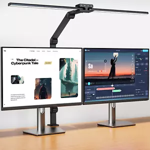 Desk Lamp,Double Head Desk Lamp with Clamp,24W Led Desk Lights for Home Office U - Picture 1 of 8