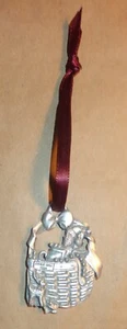Vintage 1994-1997 Longaberger Weihnachten Jingle Bell Korb Zinn zum Binden Ornament - Bild 1 von 3