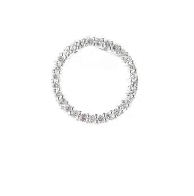 Colgante de plata de ley 925 maciza brillante sustancial círculo de vida 21 mm, 0,85" Foto 1 de 4