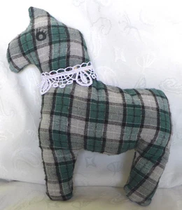 HANDMADE  SOFT DOG FABRIC  doll EMBROIDERED ONE OF A KIND DIRECTLY FROM ARTIST - Picture 1 of 8