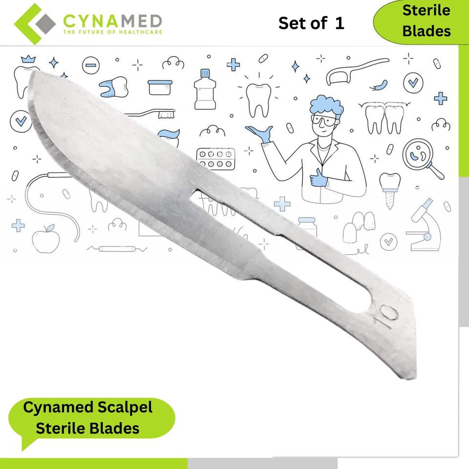 Cynamed Scalpel Sterile Blades Individually Foil Wrapped Carbon Steel Box of 100 - Image 1 of 1
