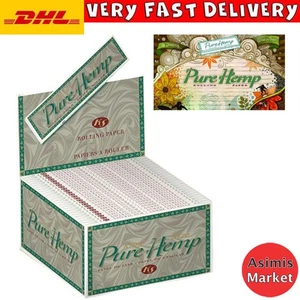 Papeles de liar sin árbol de cáñamo puro tamaño king caja completa 50 paquetes x 33 hojas - Imagen 1 de 3