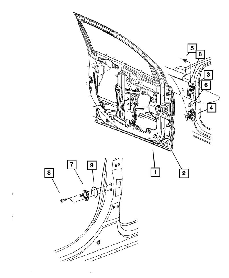 Genuine Mopar Front Door Right 5074154AI Foto 1 de 3