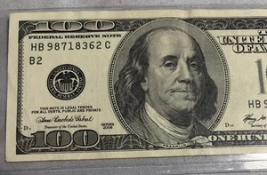 2006 $100 Dollar Bill Note HB 98718362 C - Picture 1 of 3