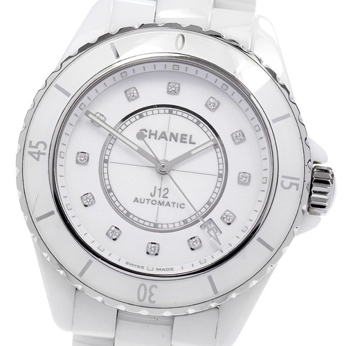 CHANEL J12 Calibro 12.1 38MM H5705 12P Diamante Quadrante Bianco Automatico Uomo_839150