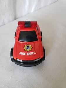 E.BO Toys Fire Dept 4" Friction Red Fire Chief Car - Picture 1 of 7