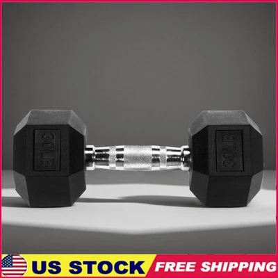 Hex Dumbbells Rubber Coated Weight Training Ideal Home Gym Fitness Strength New - Image 1 of 4