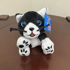 JONNY CAT PLUSH TOY 2000 Jonny Cat Litter Mini Black & White Kitten Plush Promo - Picture 1 of 7