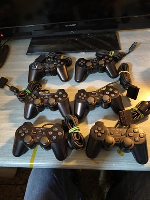 CONTROLLER PLAYSTATION 2 ORIGINALE SONY PS2 JOYSTICK NERO X SLIM FAT  Usati Doc - Immagine 1 di 4