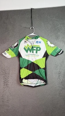 Camiseta deportiva de ciclismo Sugoi mediana WFP Ride to Conquer verde cáncer negra manga corta Foto 1 de 4
