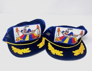 2er Set Vintage 1986 Lompoc Valley Flower Festival Hut Landwirtschaft Kalifornien USA - Bild 1 von 7